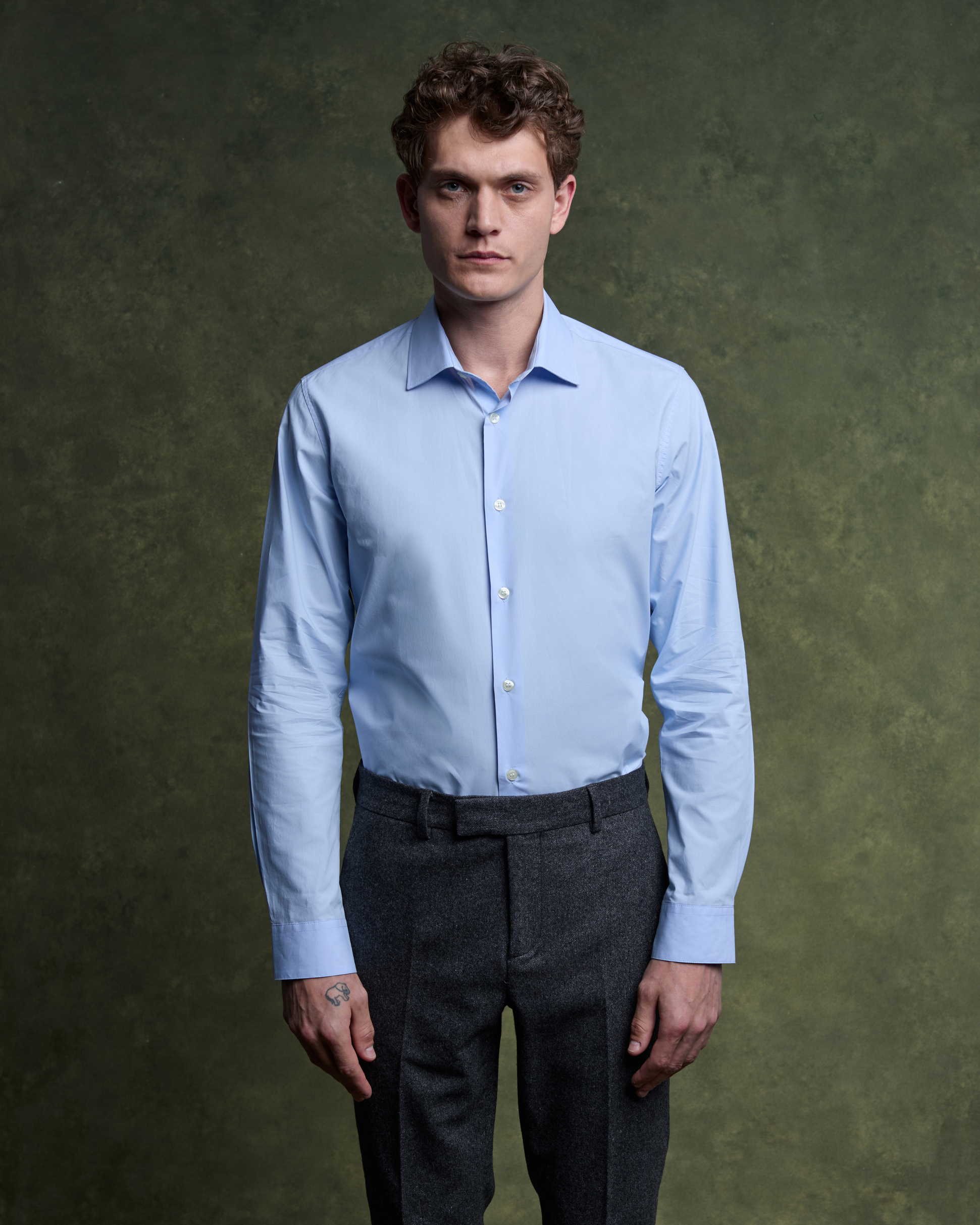 POPELINE Shirt - Bleu Aqua