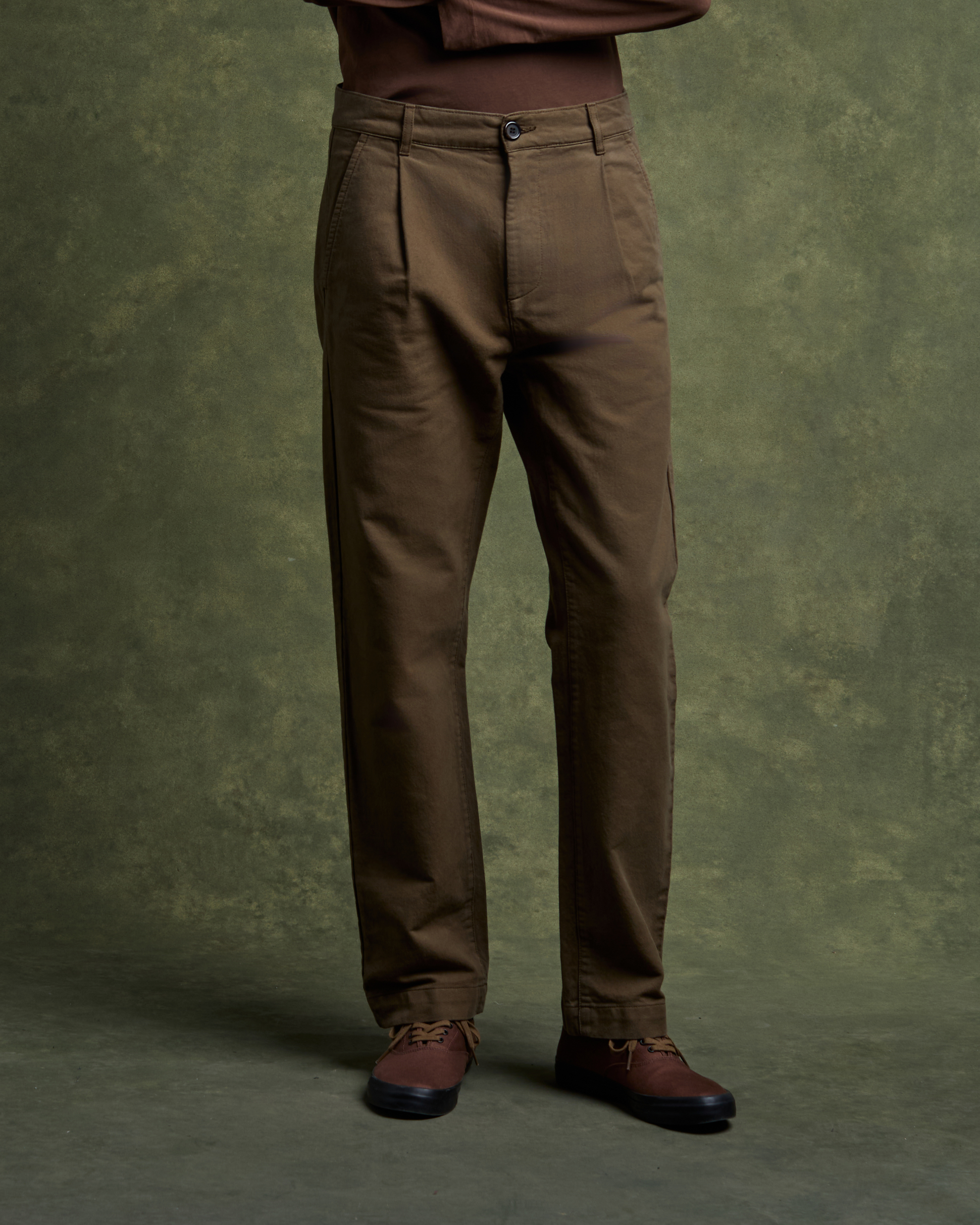 DIEGO Twill Chino - Vert Jeep