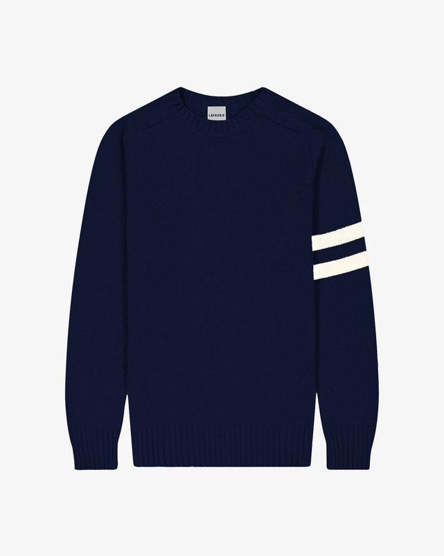 CINO Sweater - Navy/Ecru