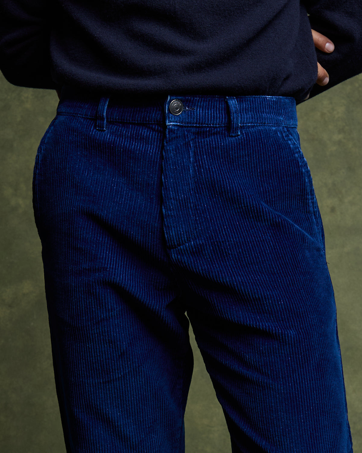 EMERSON Velvet Chino - Indigo Moyen