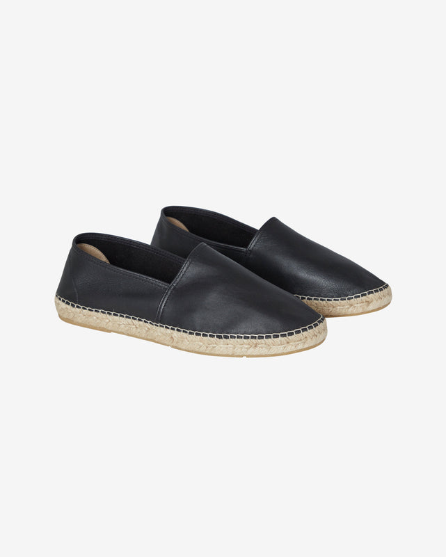 FANTAISIE Leather Espadrilles - Noir