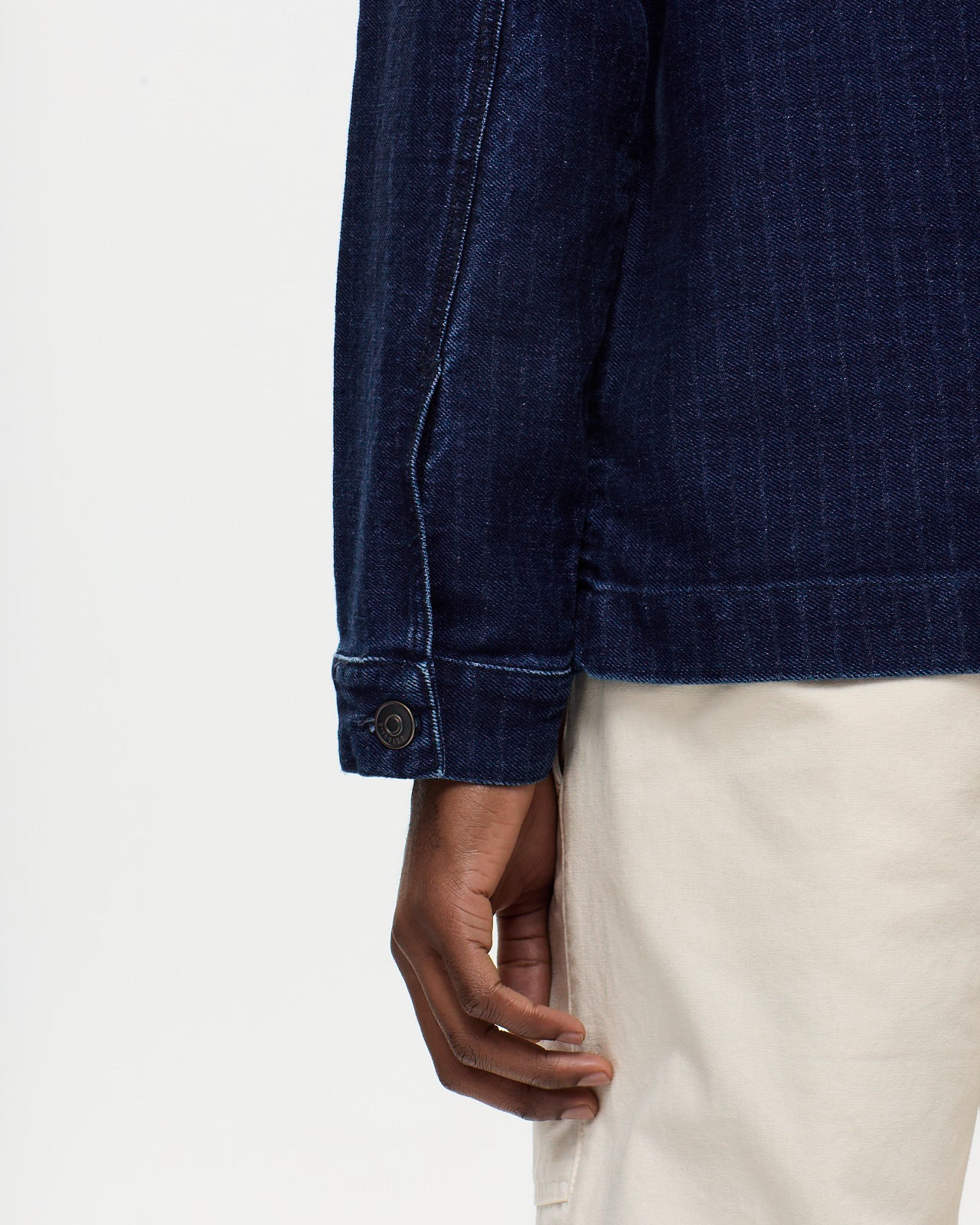 NELSON Jacket Indigo Stripes - Indigo Stone