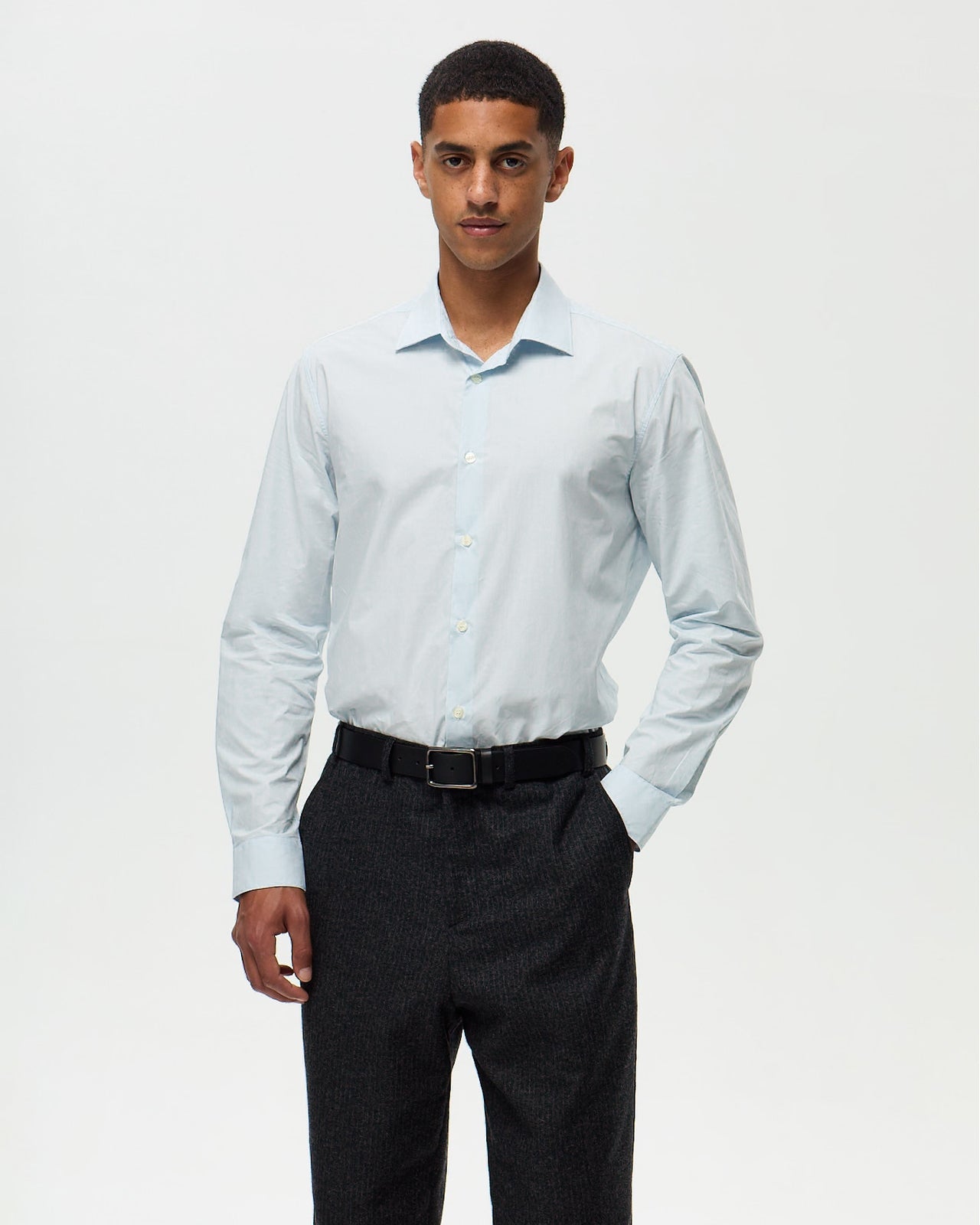 POPELINE Shirt – Azure Blue