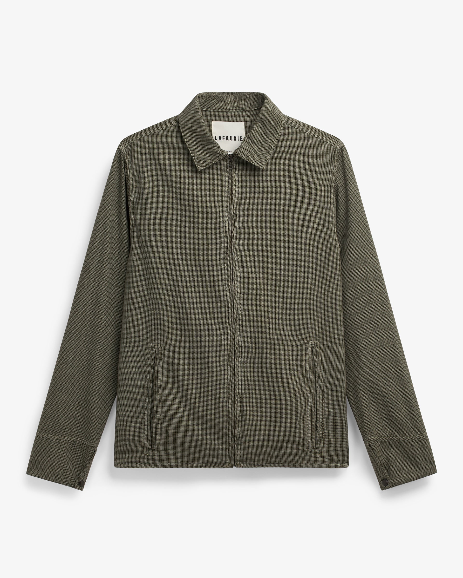 HITCHCOCK Houndstooth Jacket - Military Khaki